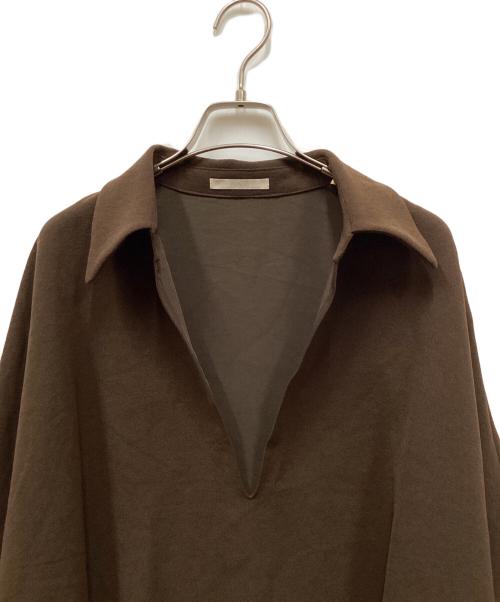 Plage（プラージュ）Plage (プラージュ) GEORGETTE SKIPPER ブラウス（ジョーゼットスキッパーブラウス） ブラウン サイズ:Free 未使用品の古着・服飾アイテム