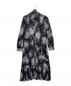 GRACE CONTINENTAL（グレースコンチネンタル）の古着「レトロブーケワンピース」｜ブラック