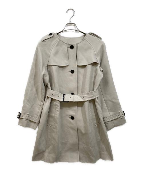 BURBERRY LONDON（バーバリーロンドン）BURBERRY LONDON (バーバリーロンドン) ノーカラーコート ベージュ サイズ:38の古着・服飾アイテム