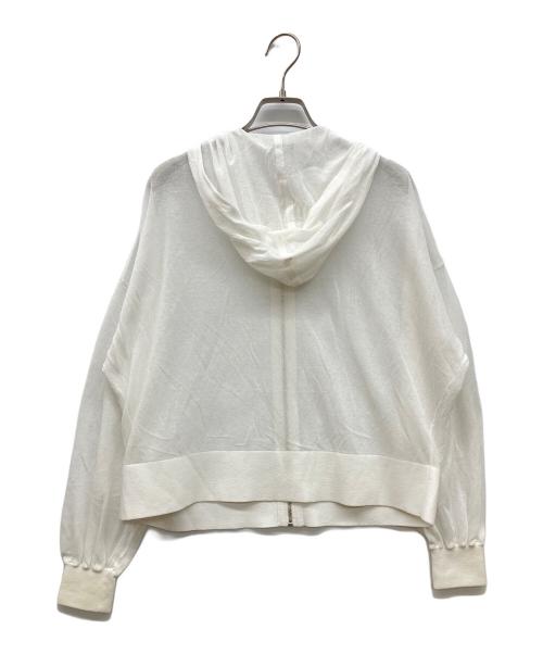 theory（セオリー）theory (セオリー) Sheer Cotton 2 Zip Up Hoodie ホワイト サイズ:Ｓの古着・服飾アイテム