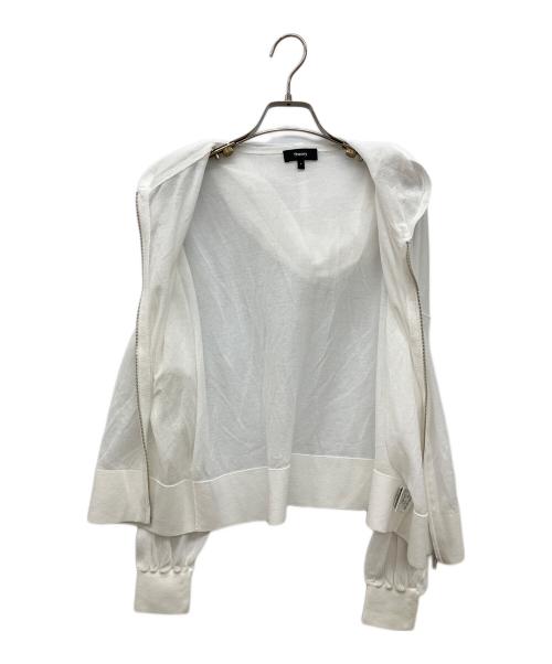 theory（セオリー）theory (セオリー) Sheer Cotton 2 Zip Up Hoodie ホワイト サイズ:Ｓの古着・服飾アイテム