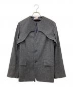 DELIYデリー）の古着「SILK NEP TWEED LAYERED JACKET」｜ブラウン