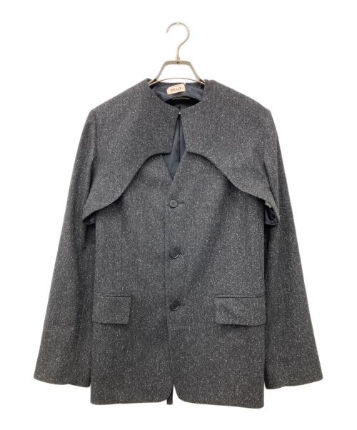 DELIY（デリー）DELIY (デリー) SILK NEP TWEED LAYERED JACKET ブラウン サイズ:Freeの古着・服飾アイテム