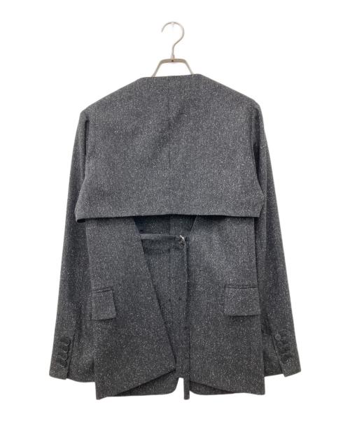 DELIY（デリー）DELIY (デリー) SILK NEP TWEED LAYERED JACKET ブラウン サイズ:Freeの古着・服飾アイテム