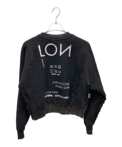 LON（ロン）LON (ロン) TWO SIDE SWEATSHIRT ブラック サイズ:FREEの古着・服飾アイテム