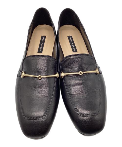 FABIO RUSCONI（ファビオルスコーニ）FABIO RUSCONI (ファビオルスコーニ) バブーシュビットローファー ブラック サイズ:36の古着・服飾アイテム