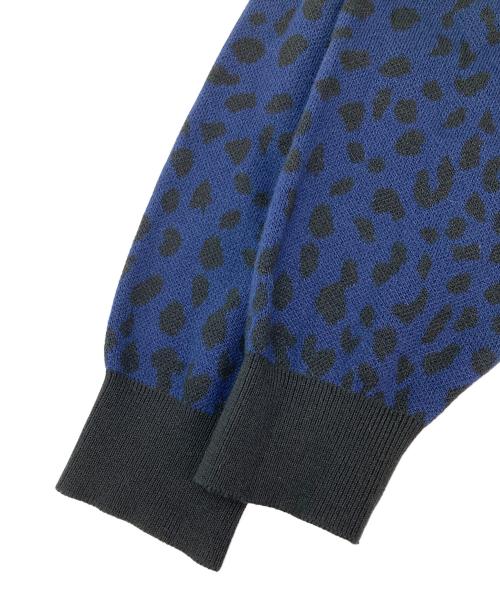 WACKO MARIA（ワコマリア）WACKO MARIA (ワコマリア) LEOPARD JACQUARD POLO SHIRT ネイビー サイズ:Sの古着・服飾アイテム