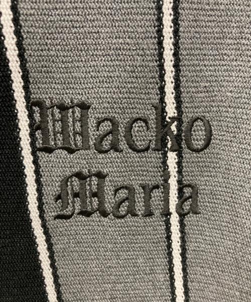 WACKO MARIA（ワコマリア）WACKO MARIA (ワコマリア) STRIPED KNIT JACQUARD POLO SHIRT / ストライプニットジャガードポロシャツ ブラック×グレー サイズ:Sの古着・服飾アイテム