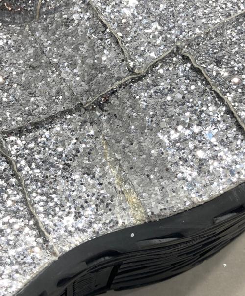 demonia（デモニア）DEMONIA (デモニア) 厚底グリッターロングブーツ シルバー サイズ:37の古着・服飾アイテム