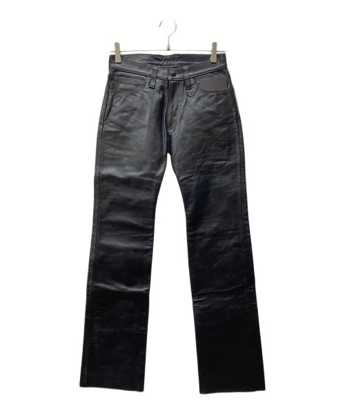 DAGDA LEATHERS（ダグダレザーズ）Dagda leathers (ダグダレザーズ) レザーパンツ ブラック サイズ:SIZE 71cm (W28)の古着・服飾アイテム