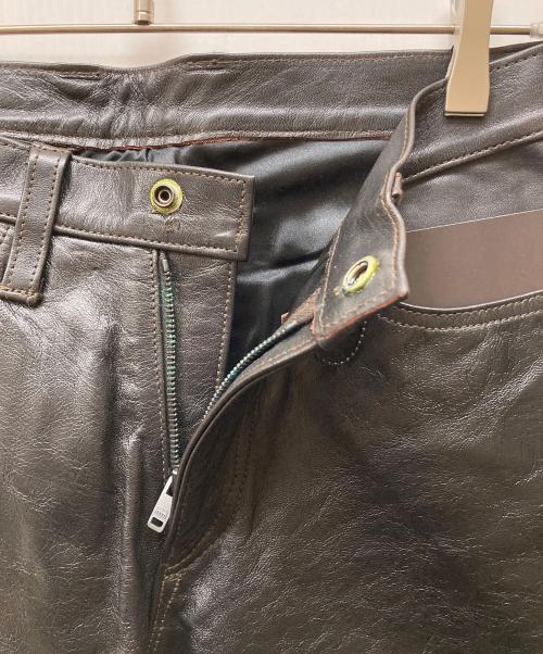 DAGDA LEATHERS（ダグダレザーズ）Dagda leathers (ダグダレザーズ) レザーパンツ ブラック サイズ:SIZE 71cm (W28)の古着・服飾アイテム