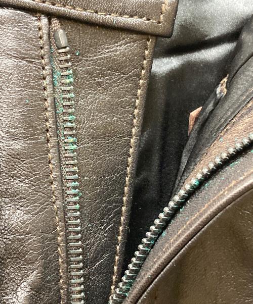 DAGDA LEATHERS（ダグダレザーズ）Dagda leathers (ダグダレザーズ) レザーパンツ ブラック サイズ:SIZE 71cm (W28)の古着・服飾アイテム