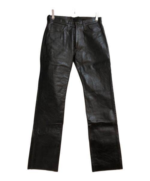 DAGDA LEATHERS（ダグダレザーズ）DAGDA LEATHERS (ダグダレザーズ) レザーパンツ ブラック サイズ:29の古着・服飾アイテム