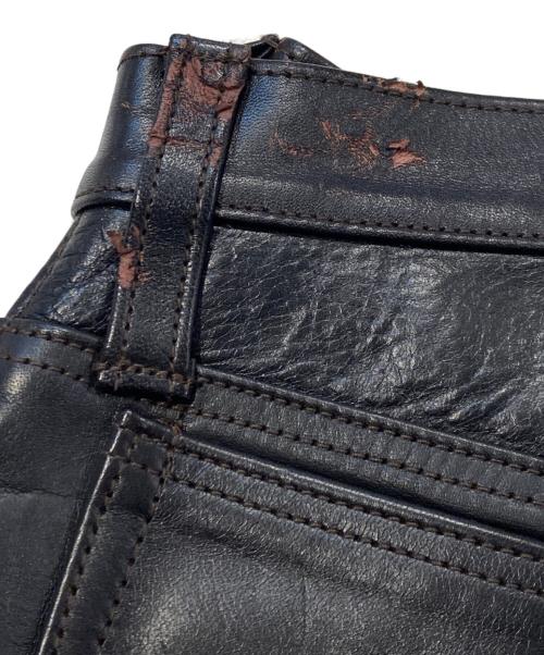 DAGDA LEATHERS（ダグダレザーズ）DAGDA LEATHERS (ダグダレザーズ) レザーパンツ ブラック サイズ:29の古着・服飾アイテム