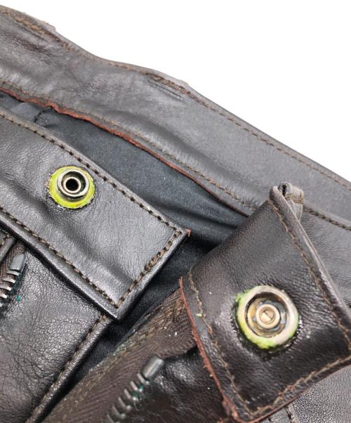DAGDA LEATHERS（ダグダレザーズ）DAGDA LEATHERS (ダグダレザーズ) レザーパンツ ブラック サイズ:29の古着・服飾アイテム