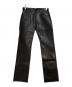 DAGDA LEATHERS（ダグダレザーズ）の古着「レザーパンツ」｜ブラック