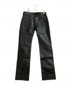DAGDA LEATHERSダグダレザーズ）の古着「レザーパンツ」｜ブラック