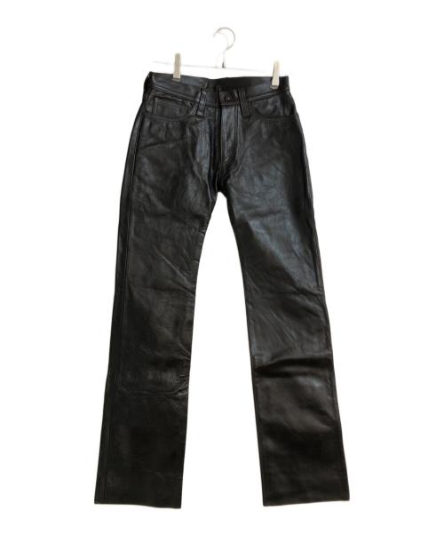 DAGDA LEATHERS（ダグダレザーズ）DAGDA LEATHERS (ダグダレザーズ) レザーパンツ ブラック サイズ:(W28の古着・服飾アイテム