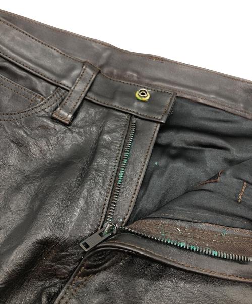 DAGDA LEATHERS（ダグダレザーズ）DAGDA LEATHERS (ダグダレザーズ) レザーパンツ ブラック サイズ:(W28の古着・服飾アイテム