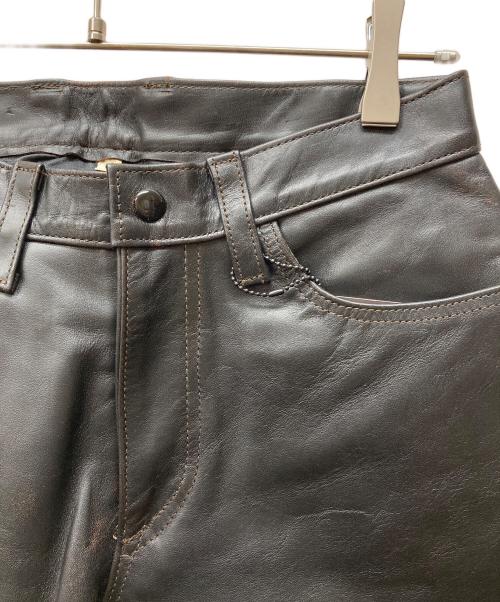 DAGDA LEATHERS（ダグダレザーズ）Dagda leathers (ダグダレザーズ) レザーパンツ ブラック サイズ:SIZE 71cm (W28)の古着・服飾アイテム