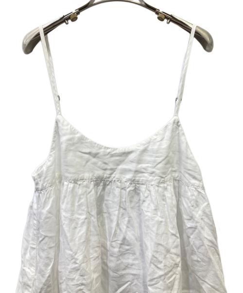 nest Robe（ネストローブ）nest Robe (ネストローブ) リネンキャミワンピース ホワイト サイズ:Fの古着・服飾アイテム