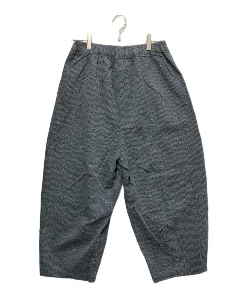 qiri（キリ）qiri (キリ) 刺し子jacquard コクーンパンツ グレー サイズ:Fの古着・服飾アイテム