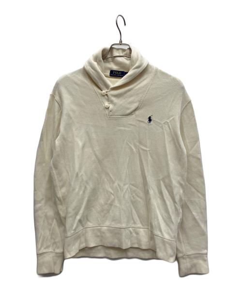 POLO RALPH LAUREN（ポロ・ラルフローレン）POLO RALPH LAUREN (ポロ・ラルフローレン) ショールカラースウェット アイボリー サイズ:Sの古着・服飾アイテム