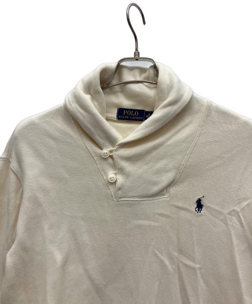 POLO RALPH LAUREN（ポロ・ラルフローレン）POLO RALPH LAUREN (ポロ・ラルフローレン) ショールカラースウェット アイボリー サイズ:Sの古着・服飾アイテム