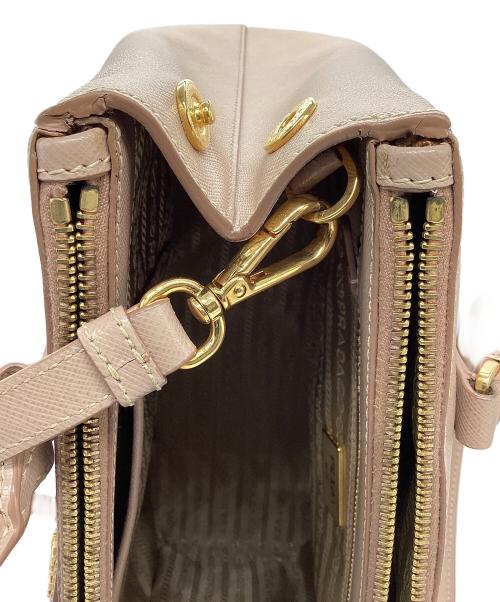 PRADA（プラダ）PRADA (プラダ) サフィアーノ ガレリア 2WAYレザーハンドバッグ ショルダーバッグ ベージュの古着・服飾アイテム