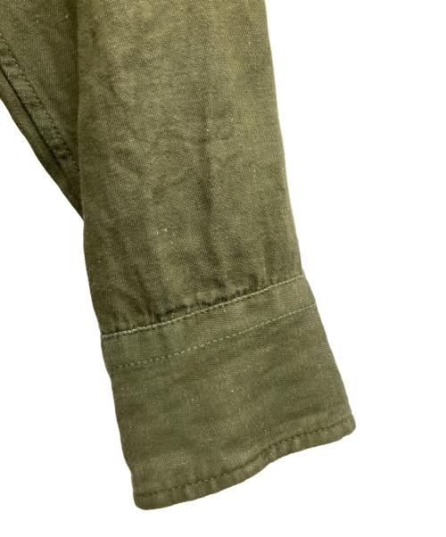 河谷シャツ（カワタニシャツ）河谷シャツ (カワタニシャツ) リネンシャツ カーキ サイズ:Mの古着・服飾アイテム