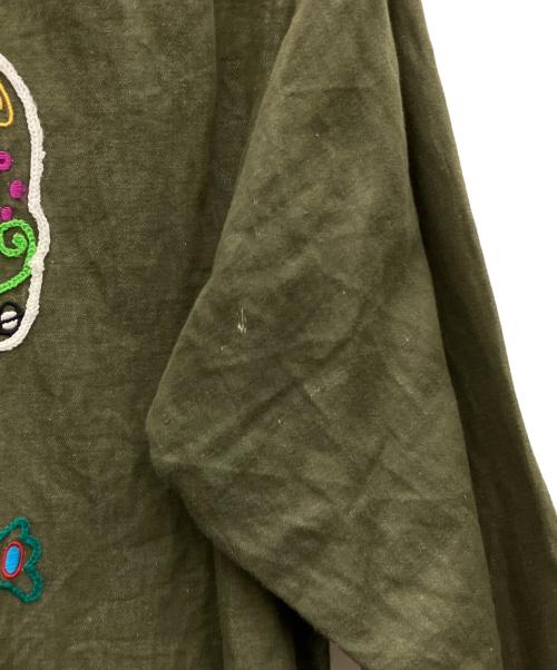 河谷シャツ（カワタニシャツ）河谷シャツ (カワタニシャツ) リネンシャツ カーキ サイズ:Mの古着・服飾アイテム