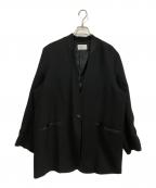 Lisiereリジェール）の古着「No Collar Relax Jacket」｜ブラック