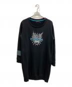 DIESELディーゼル）の古着「刺繍スウェットワンピース」｜ブラック