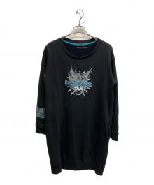 DIESEL（ディーゼル）の古着「刺繍スウェットワンピース」｜ブラック