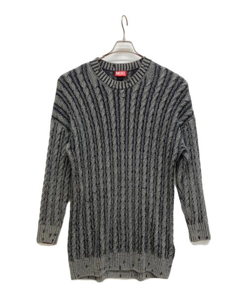 DIESEL（ディーゼル）DIESEL (ディーゼル) M-Pantesse ニットワンピース グレー サイズ:Mの古着・服飾アイテム