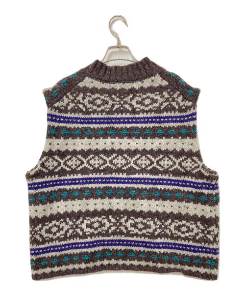 THE SHINZONE（ザ シンゾーン）THE SHINZONE (ザ シンゾーン) FAIR ISLE VEST ブラウン サイズ:F0の古着・服飾アイテム