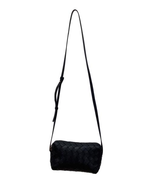 BOTTEGA VENETA（ボッテガベネタ）BOTTEGA VENETA (ボッテガベネタ) イントレチャートショルダーバック ブラック サイズ:下記参照の古着・服飾アイテム