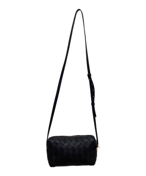 BOTTEGA VENETA（ボッテガベネタ）BOTTEGA VENETA (ボッテガベネタ) イントレチャートショルダーバック ブラック サイズ:下記参照の古着・服飾アイテム