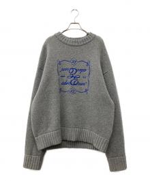 ADER error（アーダーエラー）の古着「Decal logo knit」｜グレー
