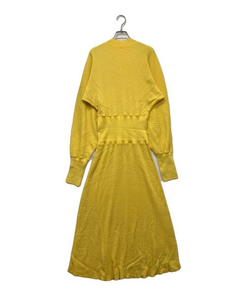 beautiful people（ビューティフルピープル）beautiful people (ビューティフルピープル) cotton wool waffle dolman rib dress イエロー サイズ:-の古着・服飾アイテム