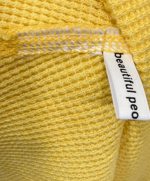 beautiful people（ビューティフルピープル）beautiful people (ビューティフルピープル) cotton wool waffle dolman rib dress イエロー サイズ:-の古着・服飾アイテム