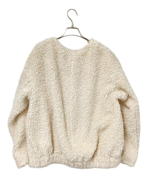 green label relaxing（グリーンレーベルリラクシング）green label relaxing (グリーンレーベルリラクシング) ノーカラー ボア ブルゾン アイボリー サイズ:Fの古着・服飾アイテム