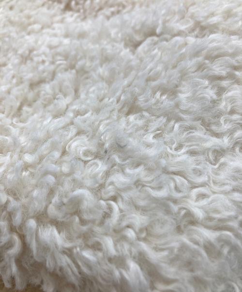 green label relaxing（グリーンレーベルリラクシング）green label relaxing (グリーンレーベルリラクシング) ノーカラー ボア ブルゾン アイボリー サイズ:Fの古着・服飾アイテム