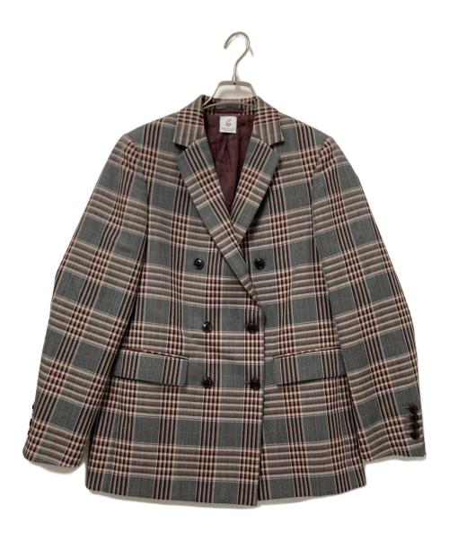 6(ROKU) BEAUTY&YOUTH（ロク ビューティーアンドユース）6(ROKU) BEAUTY&YOUTH (ロク ビューティーアンドユース) CHECK SET UP JACKET ブラウン サイズ:36の古着・服飾アイテム