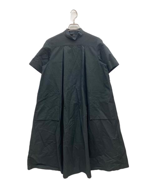foufou（フーフー）foufou (フーフー ザドレス) メディカルハイネックドレスコットンリネンワンピース ブラックの古着・服飾アイテム