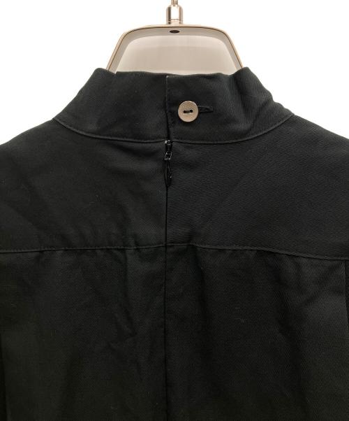 foufou（フーフー）foufou (フーフー ザドレス) メディカルハイネックドレスコットンリネンワンピース ブラックの古着・服飾アイテム