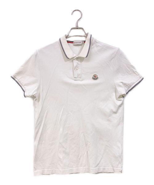 MONCLER（モンクレール）MONCLER (モンクレール) ポロシャツ ホワイト サイズ:Mの古着・服飾アイテム