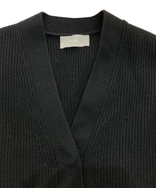 huele museum（ヒューエルミュージアム）hueLe Museum (ヒューエルミュージアム) ウールプレーティングカーディガン　750-3270010 ブラック サイズ:Freeの古着・服飾アイテム