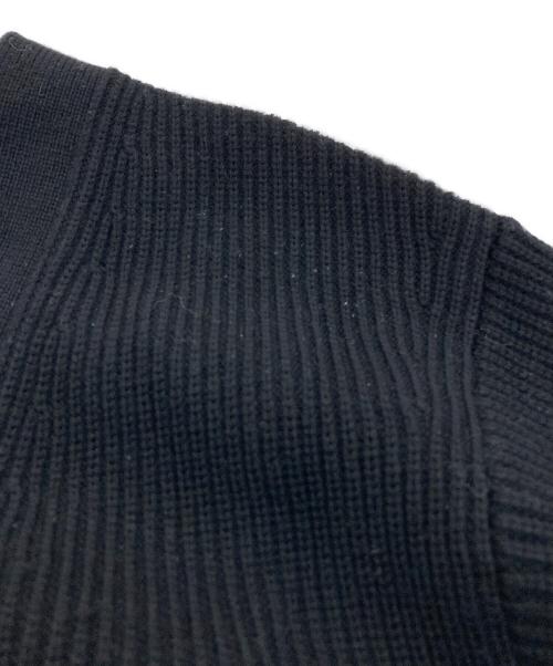 huele museum（ヒューエルミュージアム）hueLe Museum (ヒューエルミュージアム) ウールプレーティングカーディガン　750-3270010 ブラック サイズ:Freeの古着・服飾アイテム