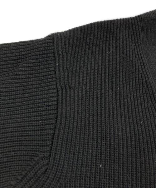 huele museum（ヒューエルミュージアム）hueLe Museum (ヒューエルミュージアム) ウールプレーティングカーディガン　750-3270010 ブラック サイズ:Freeの古着・服飾アイテム